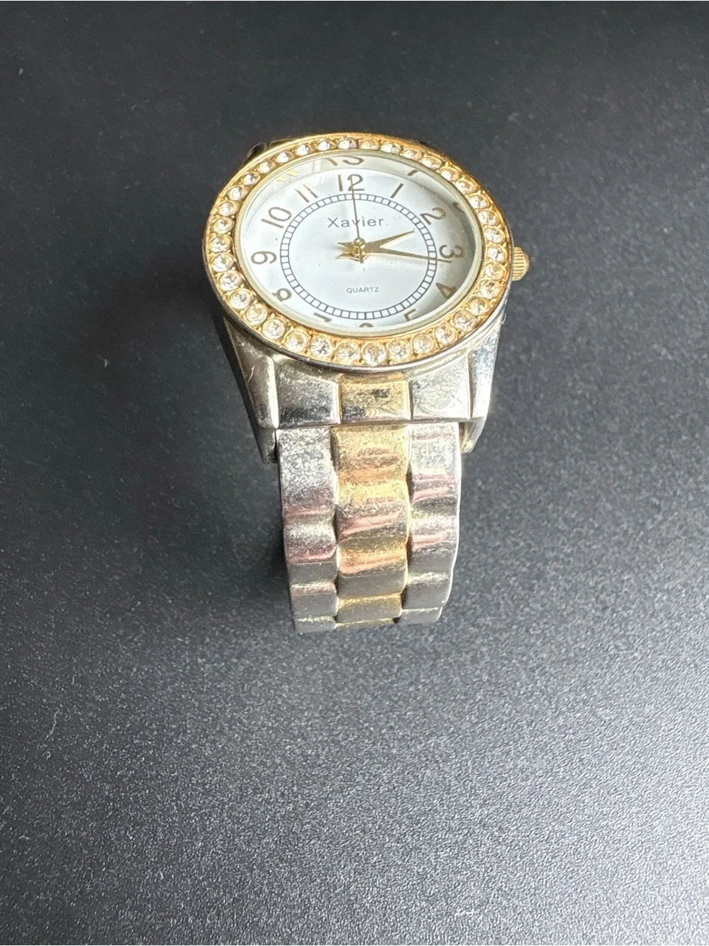 Women's Gold and Silver Crystal Accent Watch